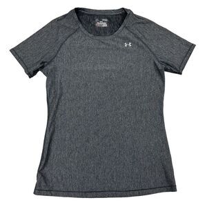 Under Armour Heat Gear Fitted Gray Heathers Short Sleeve T-Shirt Size M Stretch